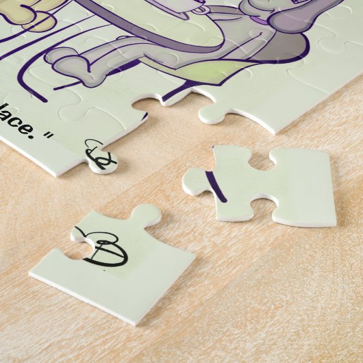 Dog Cafe Funny 8 x 10 Jigsaw Puzzle (Côté)