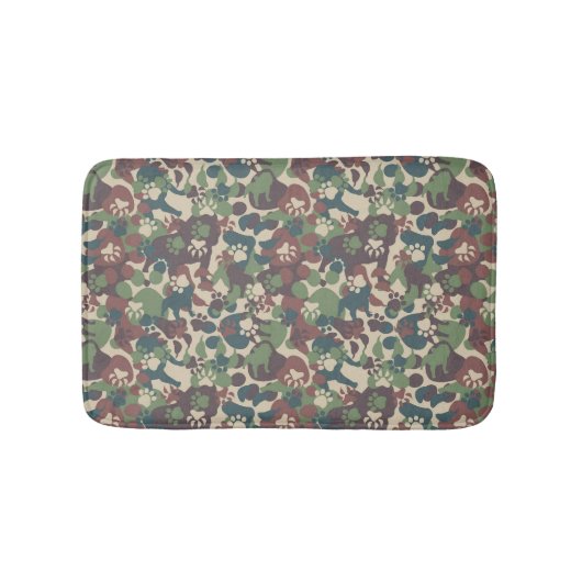 Dog Camouflage Pattern Badmat (Voorkant)