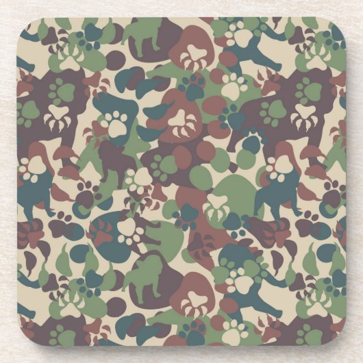 Dog Camouflage Pattern Bier Onderzetter (Voorkant)