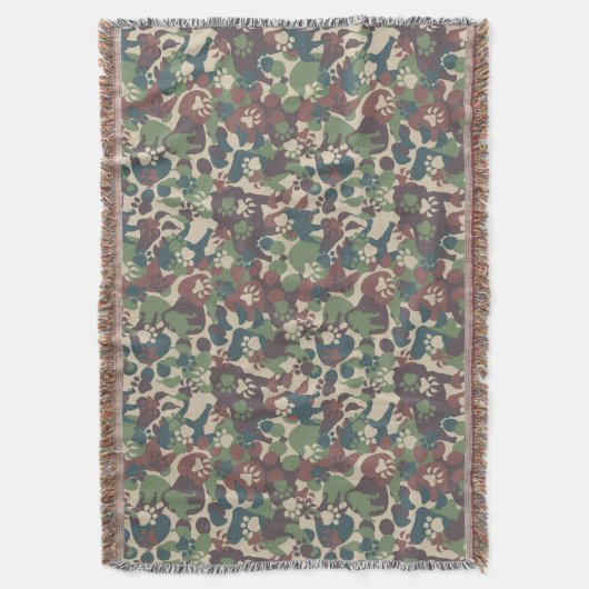 Dog Camouflage Pattern Deken (Voorkant Verticaal)