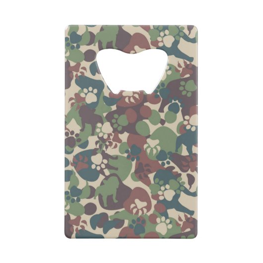 Dog Camouflage Pattern Kredietkaart Flessenopener (Achterkant)