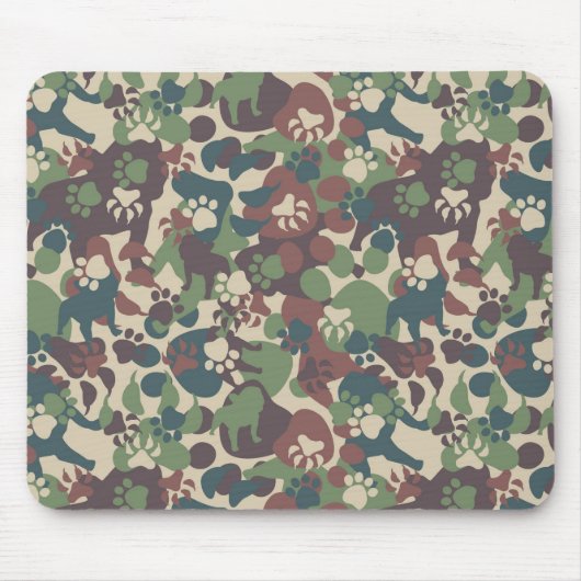 Dog Camouflage Pattern Muismat (Voorkant)