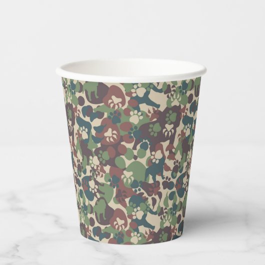 Dog Camouflage Pattern Papieren Bekers (Voorkant)