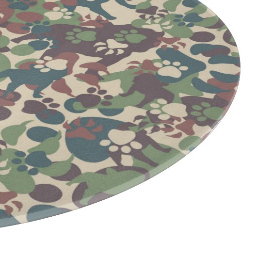 Dog Camouflage Pattern Snijplank (Hoek)