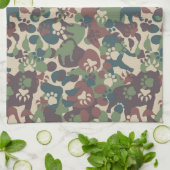 Dog Camouflage Pattern Theedoek (Gevouwen)