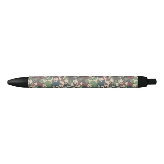 Dog Camouflage Pattern Zwarte Inkt Pen (Voorkant)