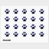 Dog Canine Paw Print Blue Stickers (Vel)