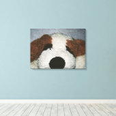 Dog Canvas Afdruk (Insitu (Houten vloer))