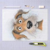 Dog Cartoon Funny Personaliseer je eigen Tissuepapier (Craft)