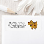 Dog Cartoon Return Address Mail Labkers Etiket (Insitu)