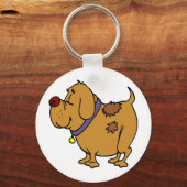 Dog Cartoon Sleutelhanger (Voorkant)