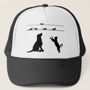 Dog Cat Birds Silhouettes Wire Pets Puppy Animal Trucker Pet