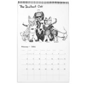 Dog Cat Cartoon Agenda Kalender (Feb 2026)