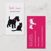 Dog & Cat (hot pink) Visitekaartje (Voorkant / Achterkant)