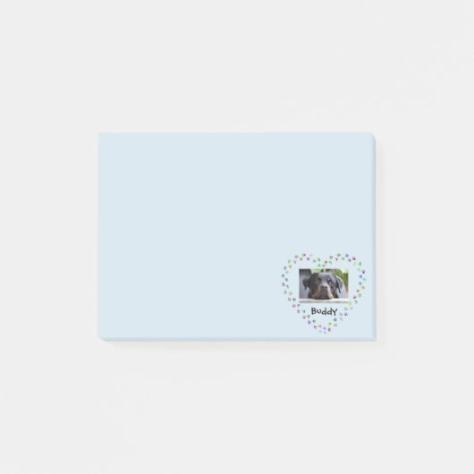 Dog Cat Lover Paw Drukt persoonlijke foto Post-it® Notes (Voorkant)