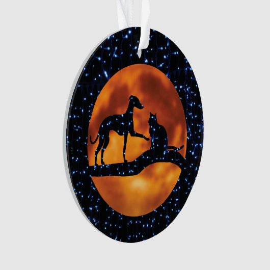 Dog, Cat, Moon Ornament (voorkant)