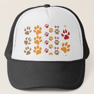 Dog & Cat Paw-afdrukken Ontwerp ~ bewerkbare achte Trucker Pet