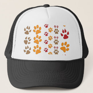 Dog & Cat Paw-afdrukken Ontwerp ~ bewerkbare achte Trucker Pet