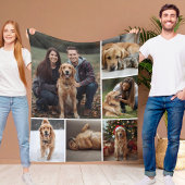 Dog Cat Picture Fleece Blanket Photo Collage Pets