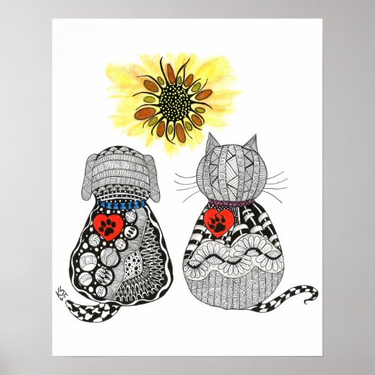 Dog & Cat Poster 16 x 20 inch (Voorkant)