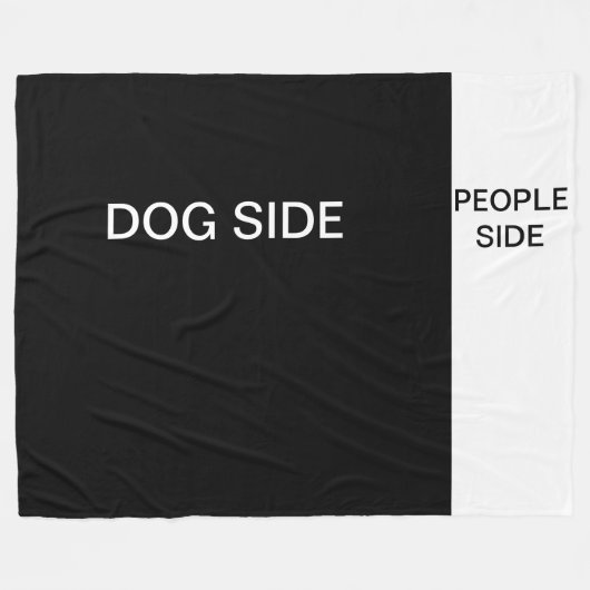Dog/Cat Side, People Side Fleece Deken (Voorkant (Horizontaal))