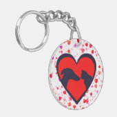 Dog & Cat Valentijn Sleutelhanger (Voorkant Links)