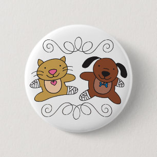 Dog & Cat Vet Ronde Button 5,7 Cm