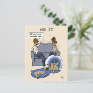 Dog Chasing Dream Briefkaart