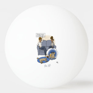 Dog Chasing Dream Ping Pong Ball