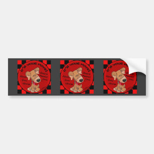 Dog Checker Board-uw beweging Bumpersticker