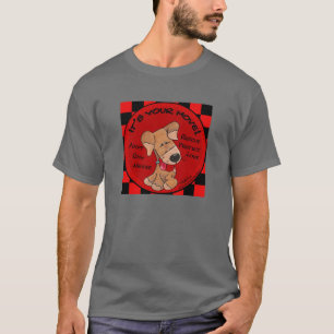 Dog Checker Board-uw beweging T-shirt