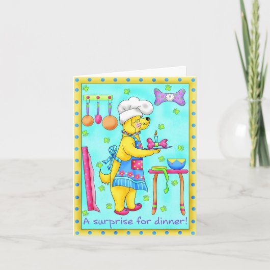 Dog Chef Greeting & Note card Kaart (Voorkant)