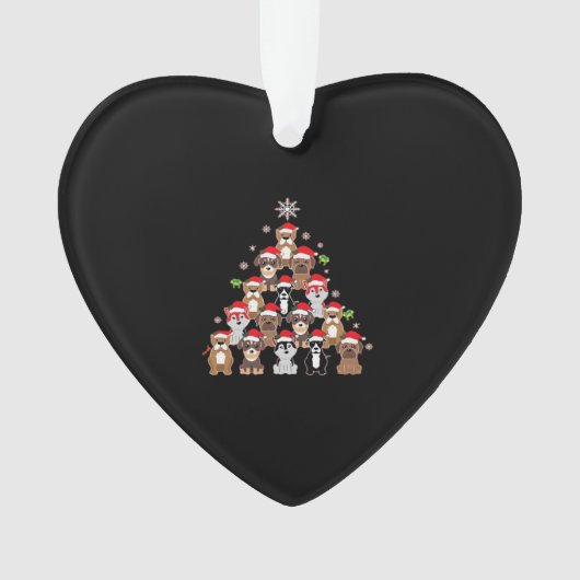 Dog Christmas Classic T-Shirt Ornament (voorkant)