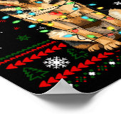 Dog Christmas, German Shepherd Christmas Lights Ug Poster (Hoek)