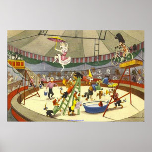 DOG CIRCUS - POSTERS EN CANVAS - PRINTS - HUMOROUS