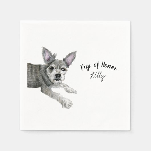 Dog Cocktail Napkins Servet (Voorkant)