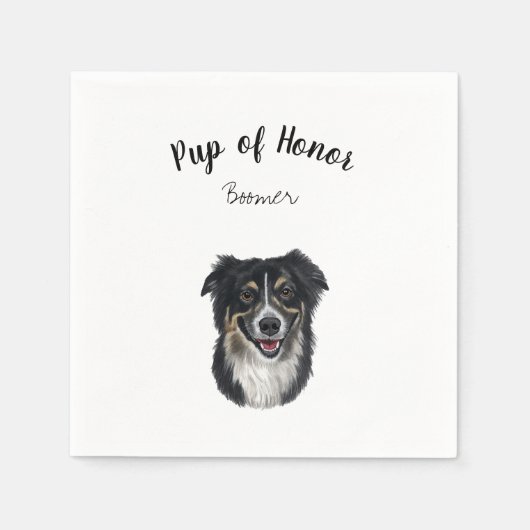 Dog Cocktail Napkins Servet (Voorkant)