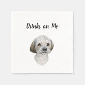 Dog Cocktail Napkins Servet (Voorkant)