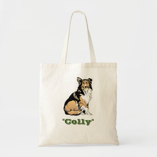 "#Dog#Colly"-Canvas tas (Voorkant)