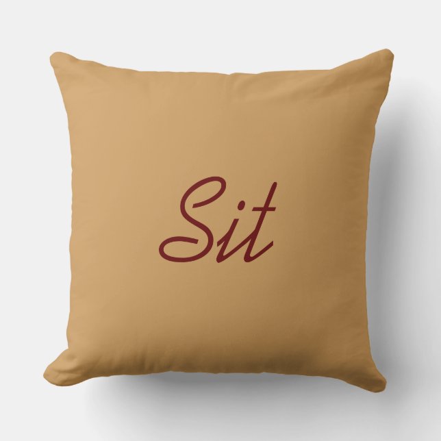 Dog Command Pillow - Sit Kussen (Voorkant)