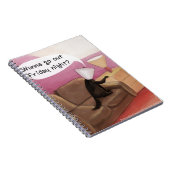 Dog Cone Dating Funny Cartoon Notitieboek (Rechterzijde)