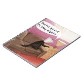 Dog Cone Dating Funny Cartoon Notitieboek (Linkerzijde)