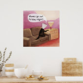 Dog Cone Dating Funny Cartoon Poster (Keuken)