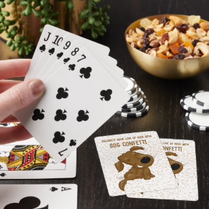 Dog Confetti Shedding Dog Pokerkaarten