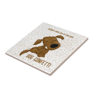 Dog Confetti Shedding Dog Tegeltje