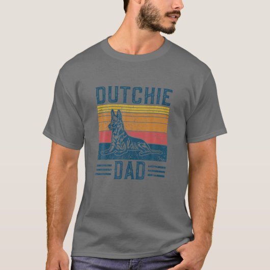 Dog Cool Dutchie Dad - Duits T-shirt (Voorkant)