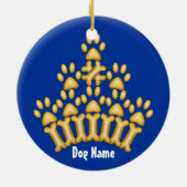 Dog Crown Keramisch Ornament (Achterkant)