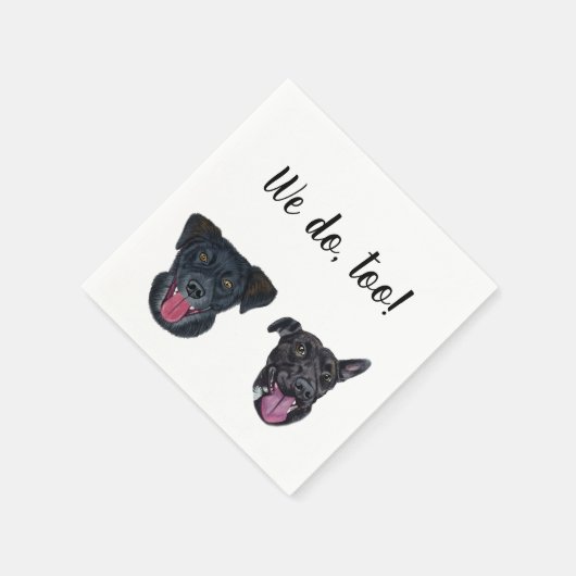 Dog Custom Cocktail Napkin Servet (Hoek)