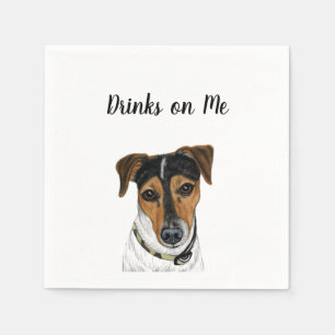 Dog Custom Cocktail Napkin Servet