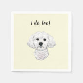 Dog Custom Cocktail Napkin Servet (Voorkant)